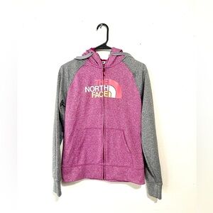 The North Face Full Zip Hoodie Sz S Jacket Women's Sweatshirt Spellout EUC
